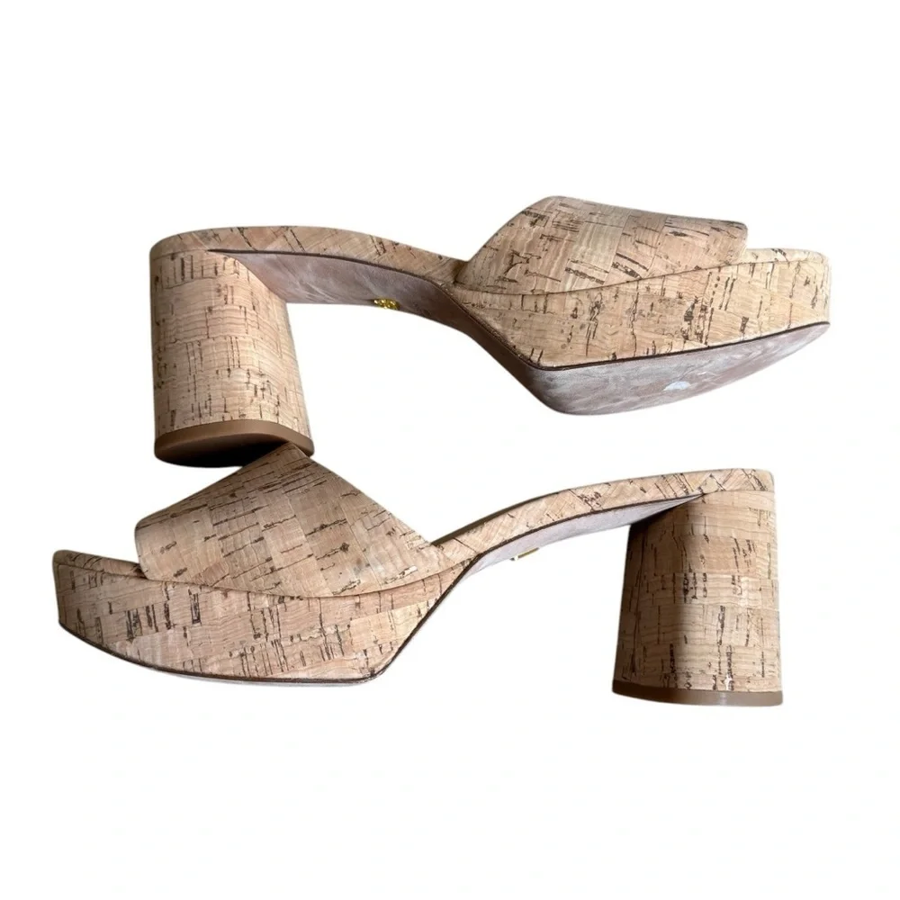 Veronica Beard - Dali Platform Cork Block Heel Sandals Sz 9.5